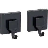 Wenko Vacuum-Loc Wandhaken Mod. Quadro Schwarz, 2er Set Befestigen ohne Bohren