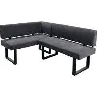 ByLiving Eckbank Vancouver Grau/Schwarz