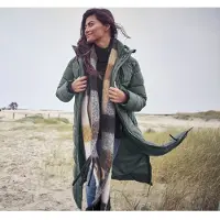 Laura scott Modeschal im trendigen Karo-Design in Maxi-Länge - in neuer Farbkombination