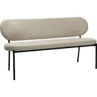 ByLiving Sitzbank Jersey in taupe - B 160, H 82, T 62 cm | Gr.: onesize
