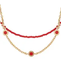 Leonardo 023545 Damen-Halskette Florena Edelstahl Goldfarben
