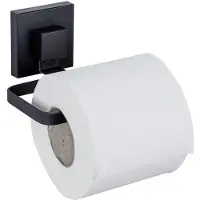 Wenko Vacuum-Loc Toilettenpapierhalter Mod. Quadro Schwarz Befestigen ohne Bohren