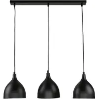 Licht-Erlebnisse Pendelleuchte VintageModern "Noak" Weiß Schwarz Aluminium 3-flammig Hängelampe Wohnzimmer Esstisch