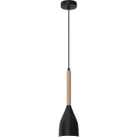 Licht-Erlebnisse Pendelleuchte Skandinavisch Schwarz E27 Ø 11 cm höhenverstellbar Esszimmer Küche Hängelampe