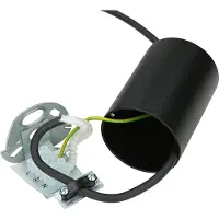 Licht-Erlebnisse Moderne Hängelampe EYE Schwarz Metall rund Ø40cm schmale Pendelleuchte Wohnzimmer Esszimmer Esstisch