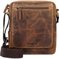 Green Burry GREENBURRY Umhängetasche Vintage Crossbody Bag Brown braun