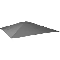 Mendler Ersatz-Bezug für Luxus-Ampelschirm MCW-A96, Sonnenschirmbezug Ersatzbezug, 3x4m (Ø5m) Polyester anthrazit