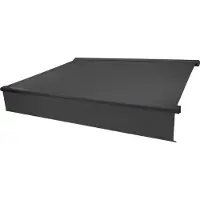 Mendler Elektrische Vollkassetten-Markise H124, 5x3m ausfahrbarer Volant Polyester anthrazit, anthrazit