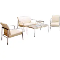 Jet-Line Gartenmöbel Lounge Möbel Set APHRODITE beige 4-Teilig Garten Terrasse Balkon Wetterbeständig UV-Beständig Wasserabweisende Polsterung