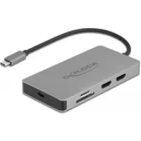 DeLOCK USB Type-C Dockingstation 4K - Dual HDMI MST / USB 3.2 / SD / LAN / PD 3.0