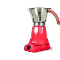 Jocca 5449R, Mokka-Kanne, Rot, Edelstahl, 6 Tassen, 1 Stück(e)