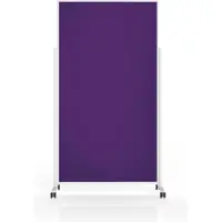 MAGNETOPLAN mobile Moderationstafel VarioPin White, Hoch-/Querformat, 2-seitig nutzbar, B 1000 x H 1800 mm, Filz/Aluminium, violett/weiß