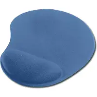 Ednet Gel Mauspad, blau, Blau, Einfarbig, Polyester, Polyurethan, Handgelenkauflage