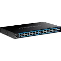 Trendnet TEG-3524S - Switch - Smart - 48 x 10/100/1000 + 4 x 10 Gigabit SFP+ - Desktop, an Rack montierbar - TAA-konform