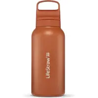 LifeStraw Go 2.0 Stainless Steel Wasserfilterflasche, Orange