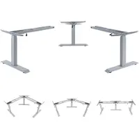 Mendler 3in1 Gestell MCW-D40, variables Tischgestell, elektrisch höhenverstellbar Memory 47kg grau