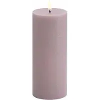 Uyuni - LED pillar candle - Light lavender, Rustic - 7,8x20,3 cm (UL-PI-LL78020)