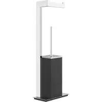 Gessi Rettangolo Accessoires Standkombination Papierrollenhalter und Toiletten-Bürstengarnitur, Beh