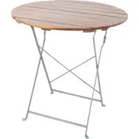 Mojawo Biergarten Tisch Klapptisch Gartentisch Stehtisch klappbar Stahl Ø80cm