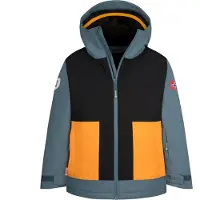 TROLLKIDS Rauland wasserdichte Kinder Skijacke mit Kapuze blau 128