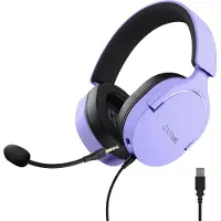 Trust Gaming GXT 490P Fayzo Gaming Headset USB 7.1 Surround Sound, 50mm Treiber, 35% Recyclingkunststoff, Mikrofon mit Geräuschunterdrückung, RGB Over-Ear Kopfhörer für PC PS5 - Purpur