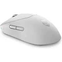 Alienware Pro Wireless Gaming Mouse, Beidhändig, Optisch, RF Wireless + USB Type-C, 26000 DPI, 0,25 ms, Weiß