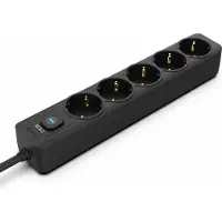 Inca IPW-44SY, 5 AC-Ausgänge, 230 V, 3680 W, 16 A, Schwarz, 1,5 m