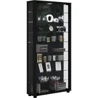 Hioshop Sammel Stand Vitrine Holz Glas Lumo Maxi