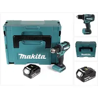 Makita DDF 485 T1J Akku Bohrschrauber 18V 50Nm im Makpac + 1x 5,0 Ah Akku - ohne Ladegerät
