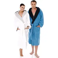 Egeria Unisex-Bademantel "Cairo, ideal für Sauna & Spa, Hotelbademantel, Morgenmantel", (1 St.), mit Kapuze, Doubleface Optik