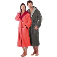 Egeria Unisex-Bademantel "Cairo, ideal für Sauna & Spa, Hotelbademantel, Morgenmantel", (1 St.), mit Kapuze, Doubleface Optik