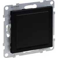 Legrand SEANO Blindabdeckung & Mosaic-Adapter, Schwarz lackiert, 1 Stk.