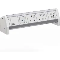 Bachmann DESK ws 2xUK 1xUSB A/C 22W 1xSchalter GST18 RAL9010