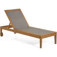 Natur24 Sonnenliege Caterin 200 x 70 x 94 cm Eukalyptusholz Liege Garten Terrasse Neu
