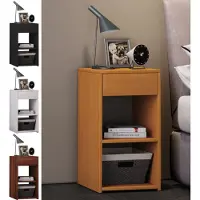 Hioshop Holz Nachttisch Sledo Maxi mit Schublade