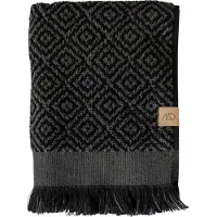 Mette Ditmer Handtuch Morocco Black / Grey (50 x 95 cm)