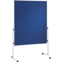 Franken Moderationstafel ECO, 1200 x 750/1500 mm, klappbar, beidseitig, mit Rollen, blau/Filz