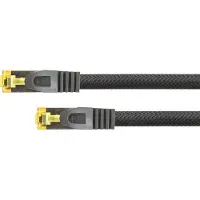 Mad Multimedia Series RJ45 Patchkabel mitCat.7 Rohkabel, Rastnasenschutz (RNS) und Nylongeflecht, S/FTP, PiMF, h