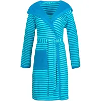 Esprit Bademantel Striped Hoody Turquoise Damen-XS