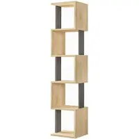 Kalune Design | Bücherregal Matteo Naturel MDF 35x161x30 cm | NADUVI