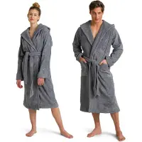 Möve Unisex-Bademantel "Superwuschel Kapuze, ideal für Sauna & Spa, Hotelbademantel", (1 St.), in Uni