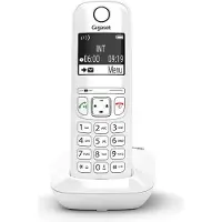 Gigaset AS690, Analoges/DECT-Telefon, Kabelloses Mobilteil, Freisprecheinrichtung, 100 Eintragungen, Anrufer-Identifikation, Weiß