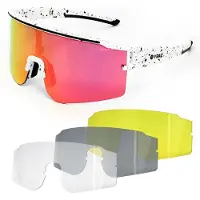Yeaz Sport-Sonnenbrille Weiß/Blau SUNTHRILL Set