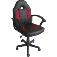 HTI Schreibtischstuhl Junior höhenverstellbar ergonomischer Drehstuhl Schwarz-Rot