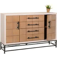 Mendler Kommode MCW-N30, Schrank Sideboard Highboard mit Türen und Schublade, Massiv-Holz MDF, 92x140x42cm