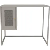 En.casa Schreibtisch ‘Sund’ mit Ablagefach rechteckig Stahl 75 x 100 x 50 cm Grau