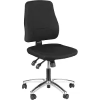 Prosedia Bürostuhl YOUNICO PLUS 8, Synchronmechanik, ohne Armlehnen, halhohe Rückenlehne, alupoliert/schwarz