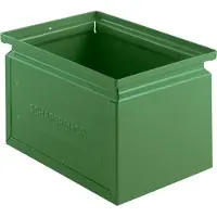 Schäfer Shop Stapelbox, 3,6 l, 8 kg, L 200 x B 140 x H 130 mm, Stahl, RAL 6011 (resadagrün)