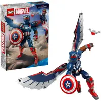 LEGO | Marvel New Captain America Baufigur - Superhelden Spielzeug für Kinder - Baubares Modell und Minifigur - Spielset als Geschenk für Jungen und Mädchen ab 8 Jahren - 76296