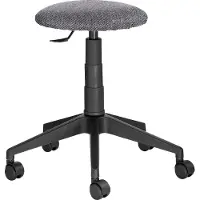Leyform Hocker SALOON, anthrazit, Stoffbezug, ø 390 x H 480 – 570 mm